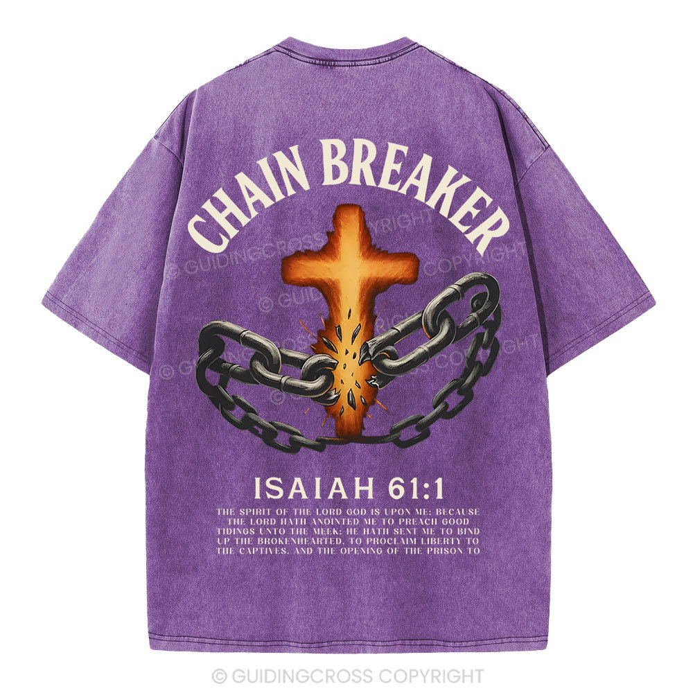 Chain Breaker Christian Washed T-Shirt