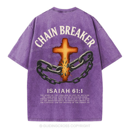 Chain Breaker Christian Washed T-Shirt