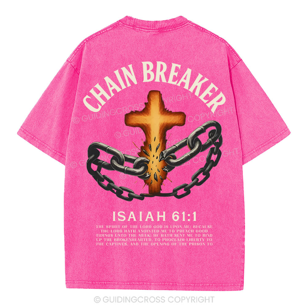 Chain Breaker Christian Washed T-Shirt