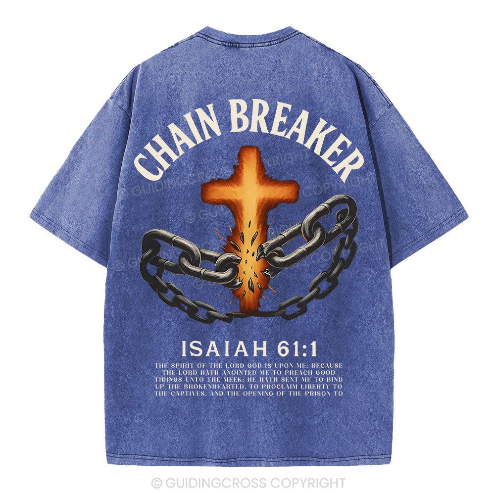 Chain Breaker Christian Washed T-Shirt