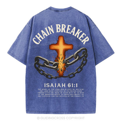 Chain Breaker Christian Washed T-Shirt
