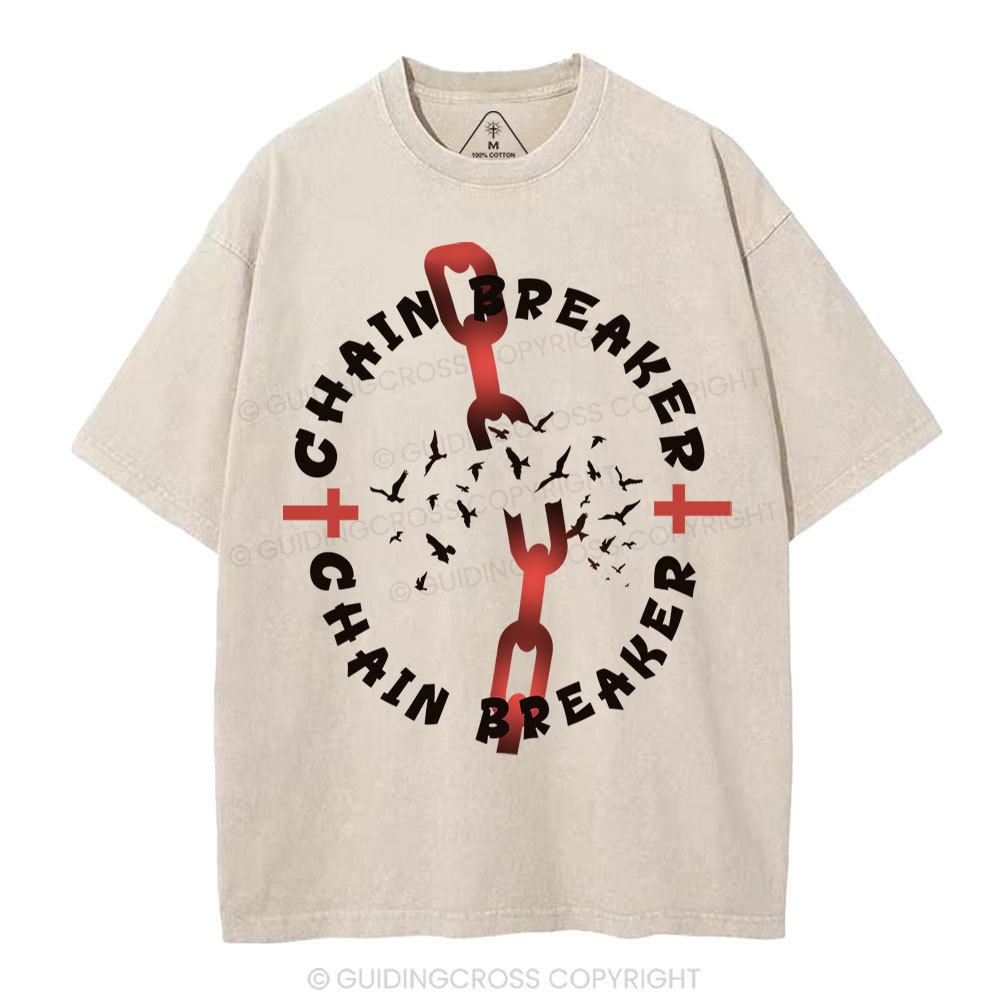 Chain Breaker Christian Washed T-Shirt