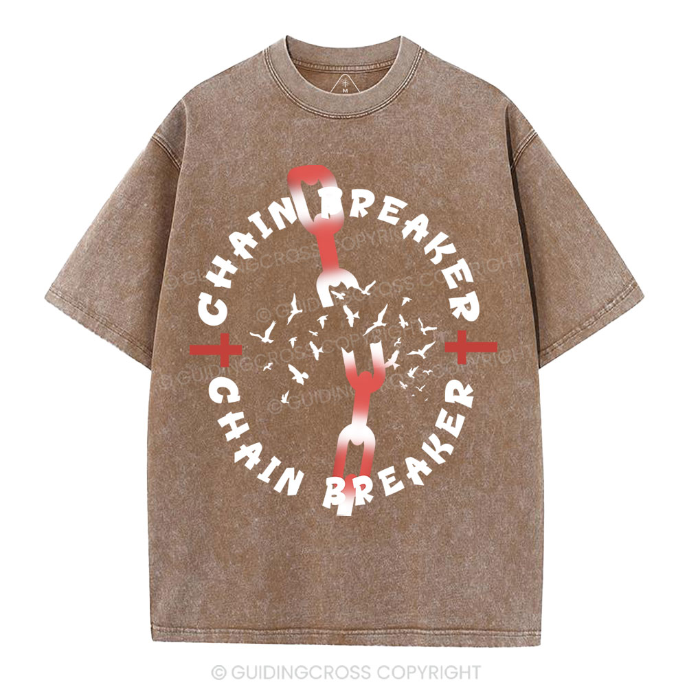 Chain Breaker Christian Washed T-Shirt