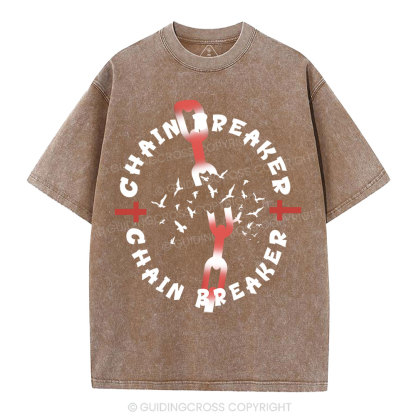 Chain Breaker Christian Washed T-Shirt