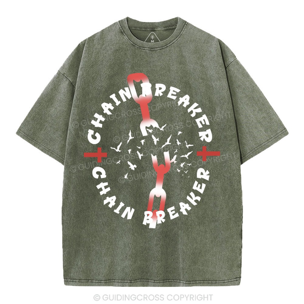 Chain Breaker Christian Washed T-Shirt