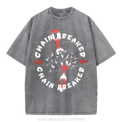 Chain Breaker Christian Washed T-Shirt