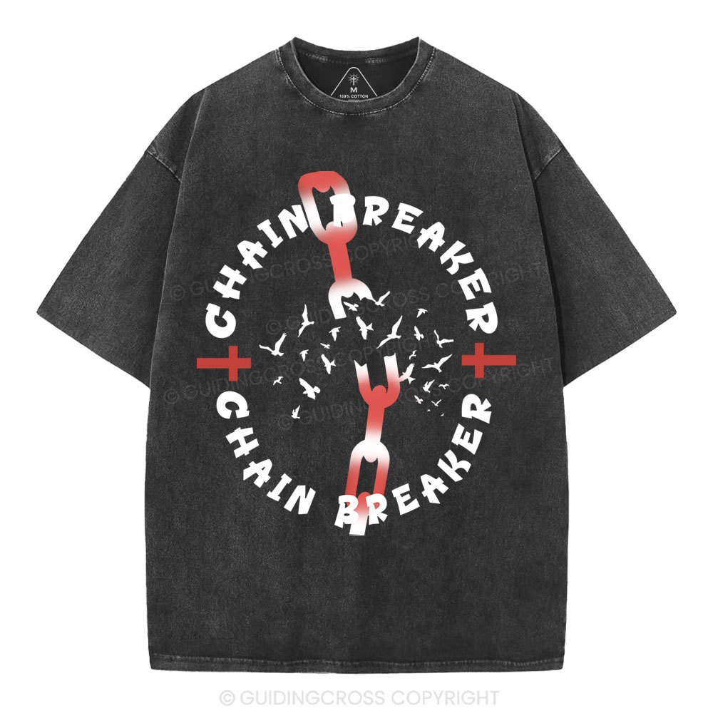Chain Breaker Christian Washed T-Shirt