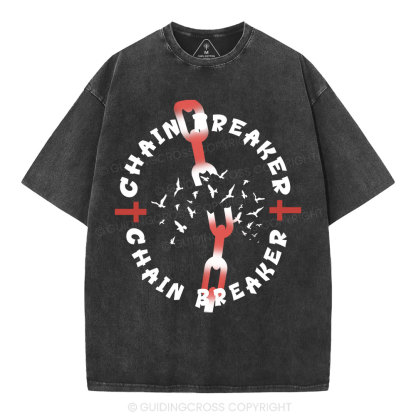 Chain Breaker Christian Washed T-Shirt
