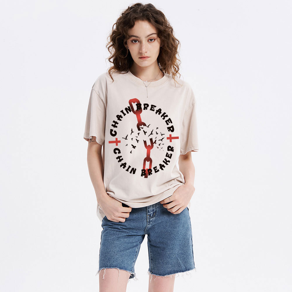 Chain Breaker Christian Washed T-Shirt