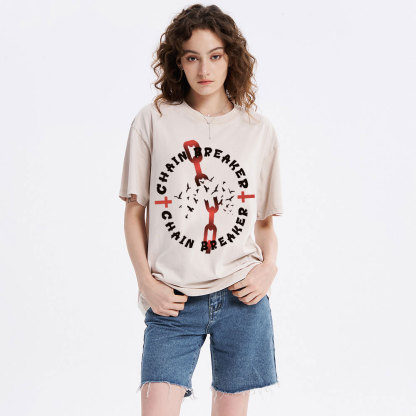 Chain Breaker Christian Washed T-Shirt