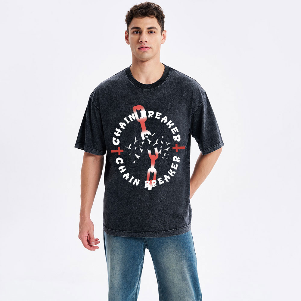 Chain Breaker Christian Washed T-Shirt