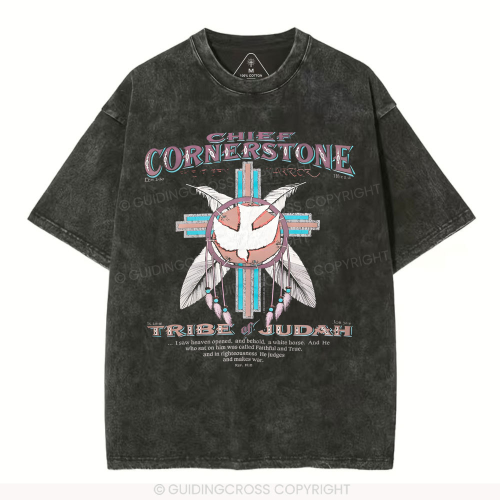 Chief Cornerstone  Christian Washed T-Shirt
