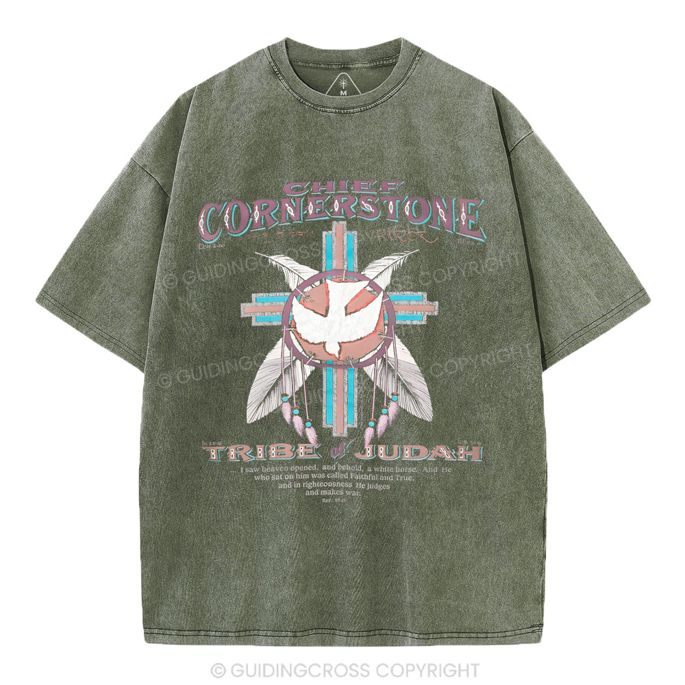 Chief Cornerstone  Christian Washed T-Shirt