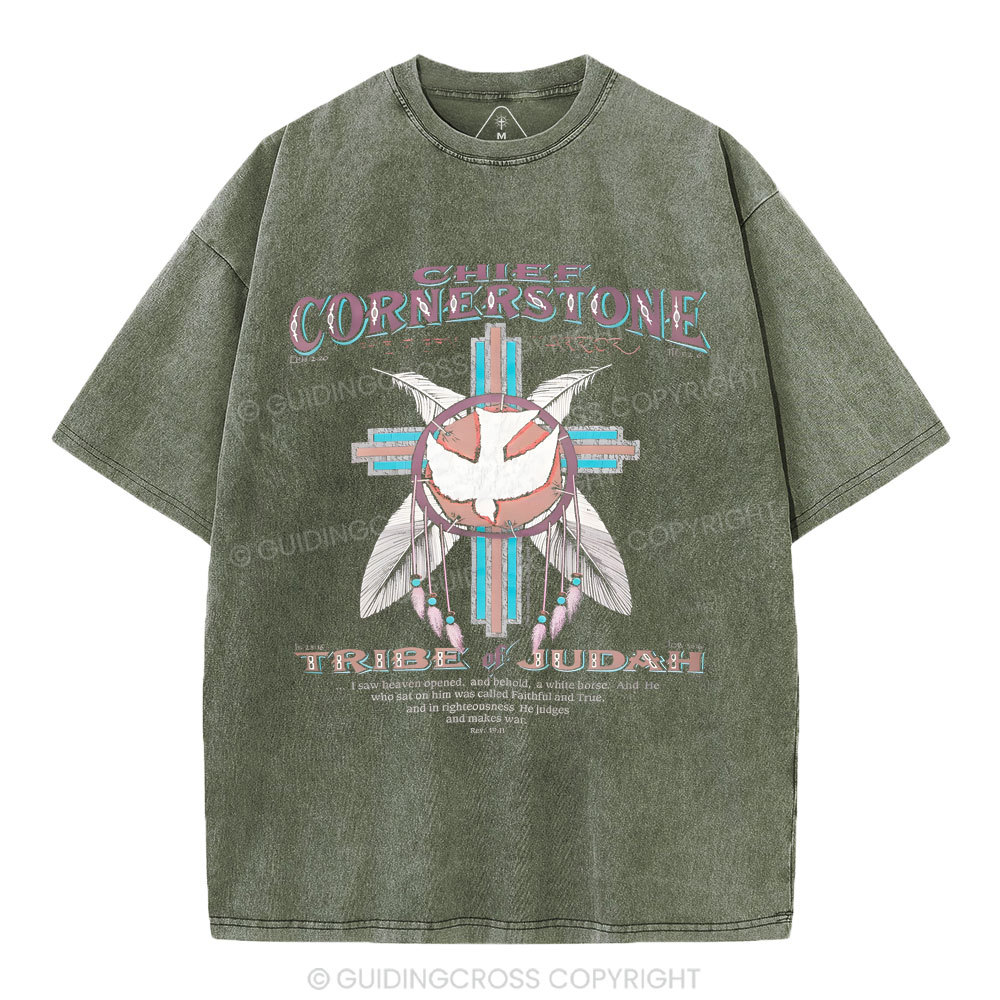 Chief Cornerstone  Christian Washed T-Shirt