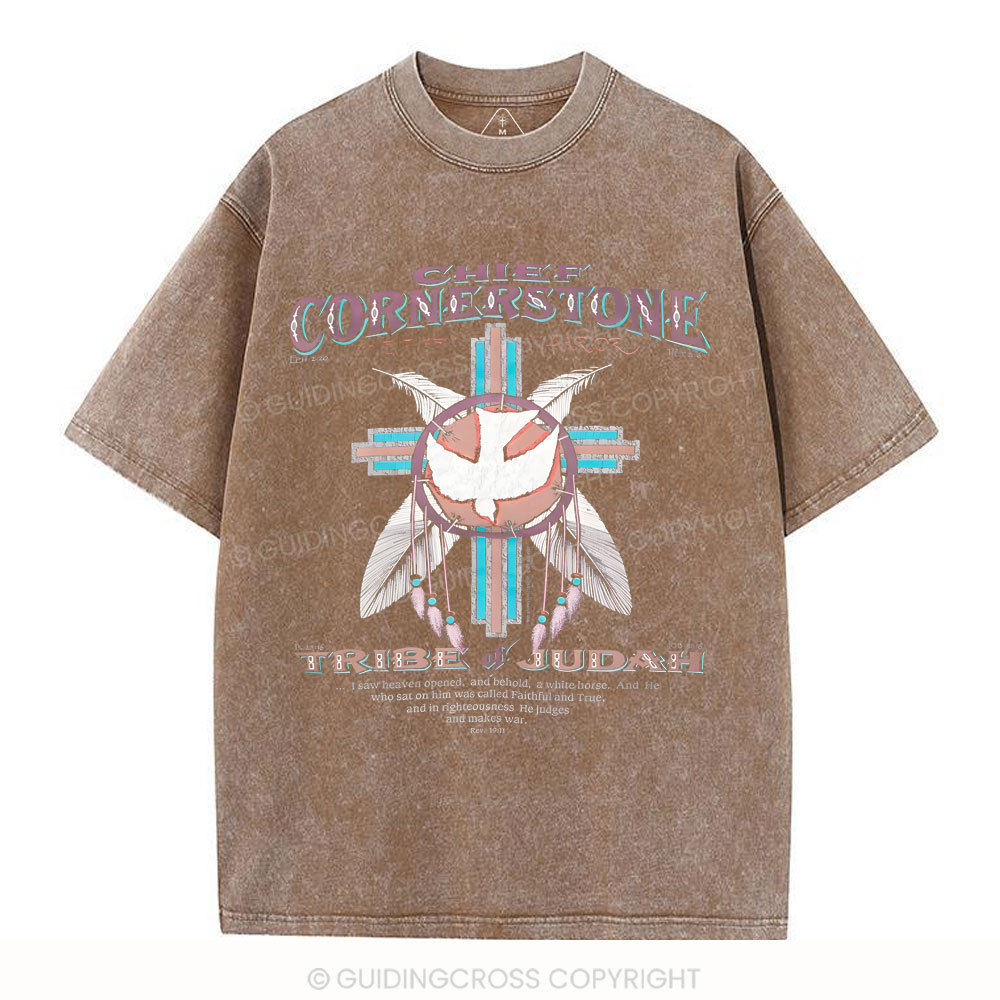 Chief Cornerstone  Christian Washed T-Shirt