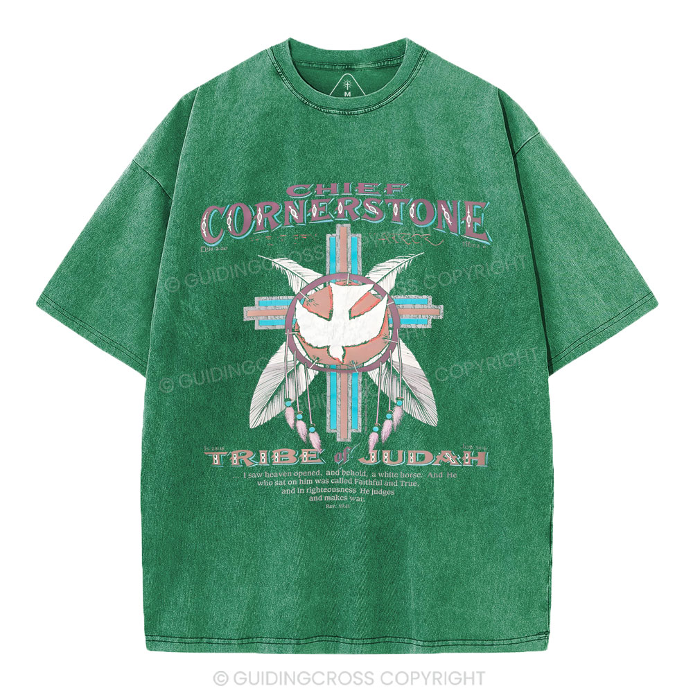 Chief Cornerstone  Christian Washed T-Shirt