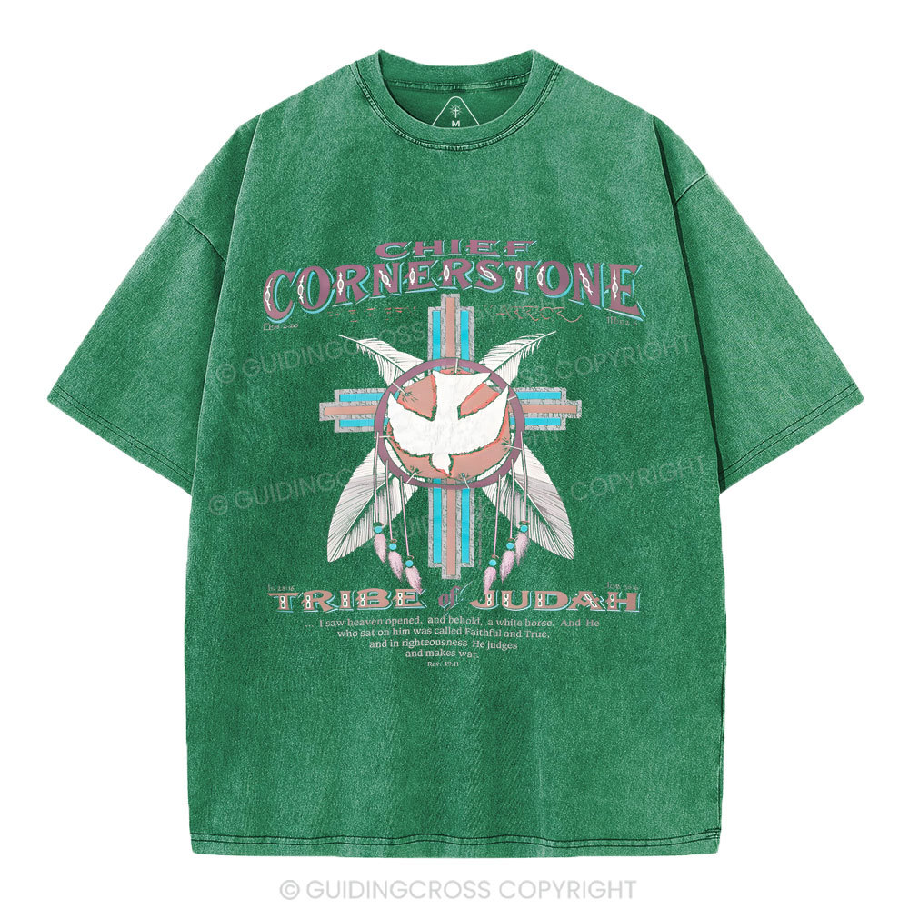 Chief Cornerstone  Christian Washed T-Shirt