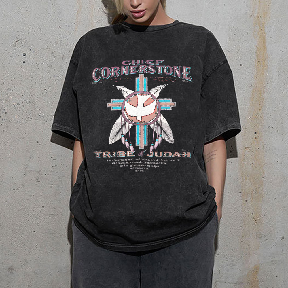 Chief Cornerstone  Christian Washed T-Shirt