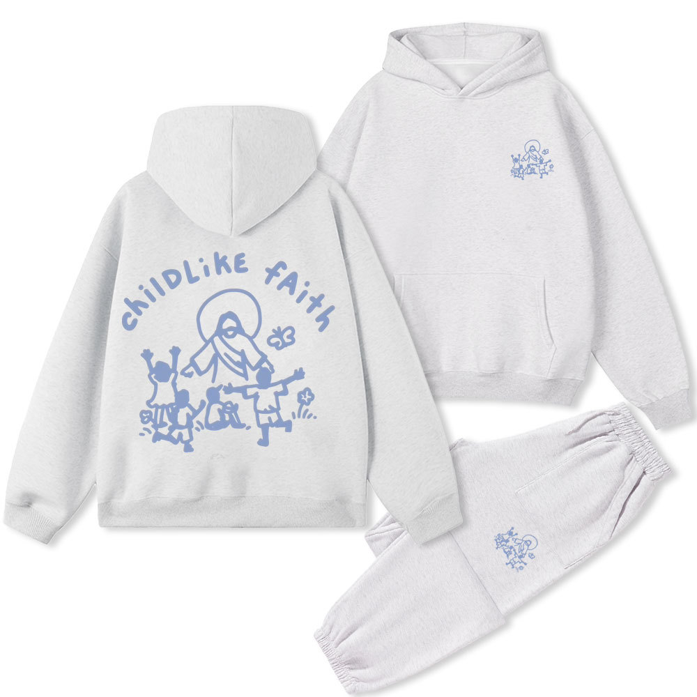 Child Like Faith Christian Premium Fleece Hoodie Set