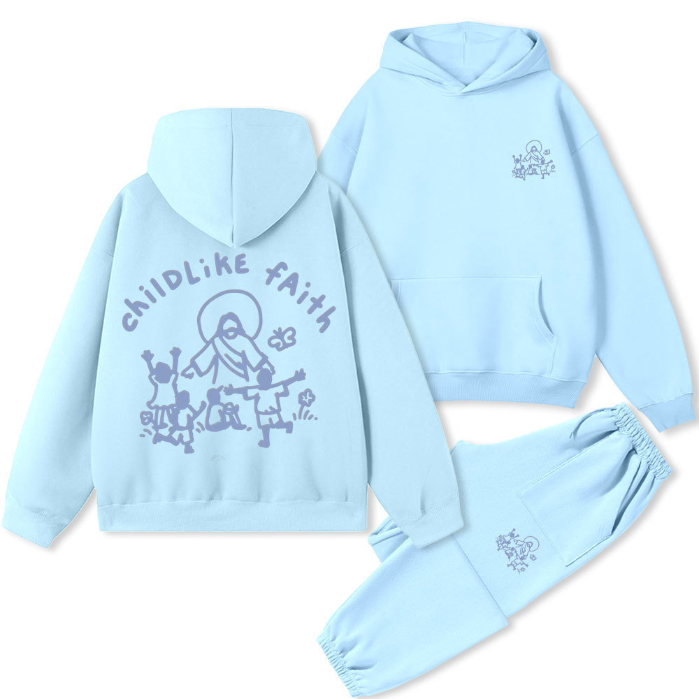 Child Like Faith Christian Premium Fleece Hoodie Set