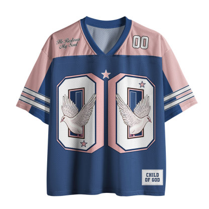 Child Of God Christian Blue Mesh Jersey