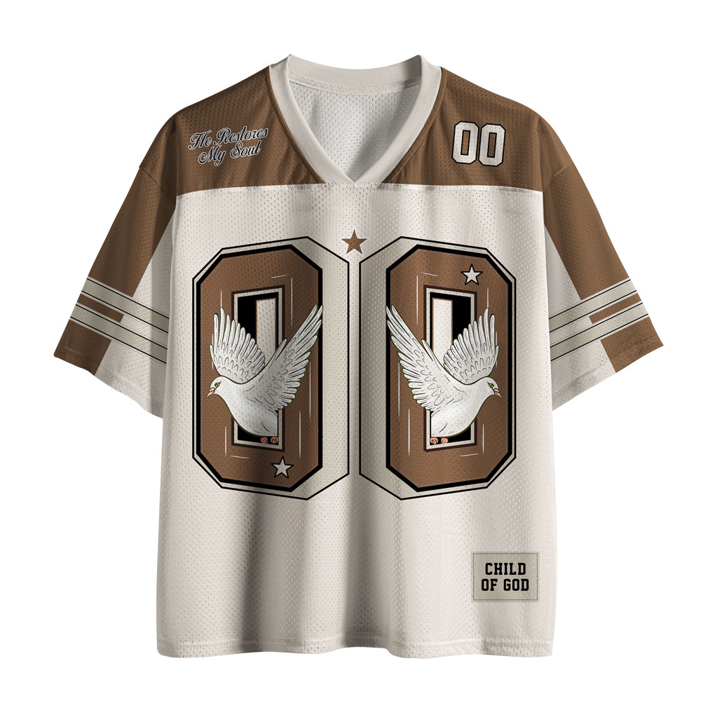 Child Of God Christian Brown Mesh Jersey