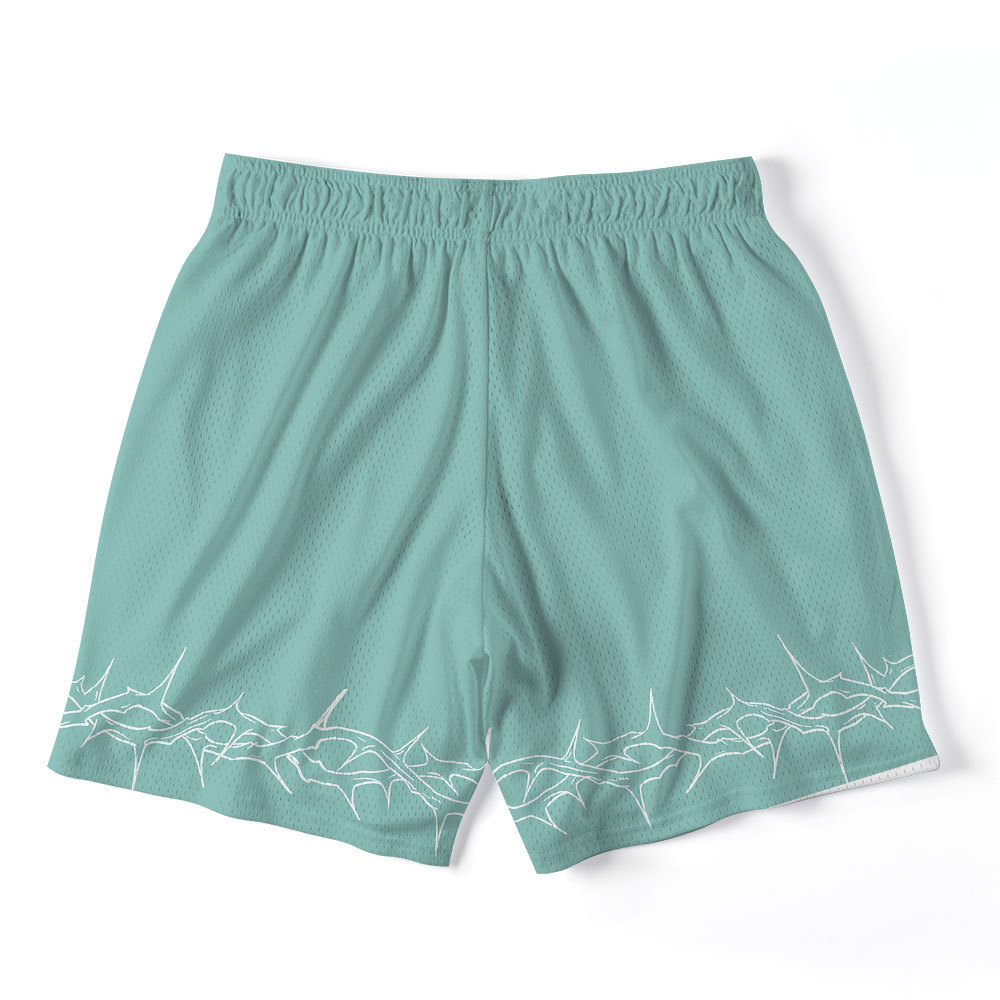 Child Of God Christian Brown Mesh Shorts