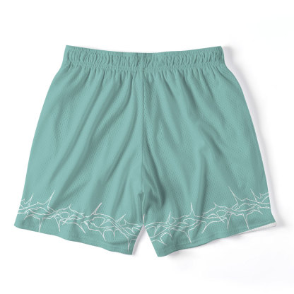 Child Of God Christian Brown Mesh Shorts