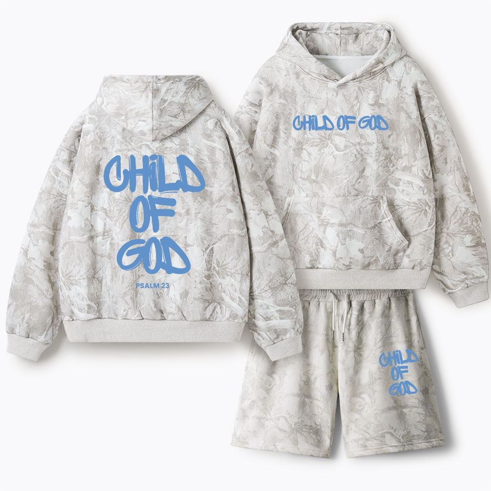 Child Of God Christian Camo Fleece Hoodie Set