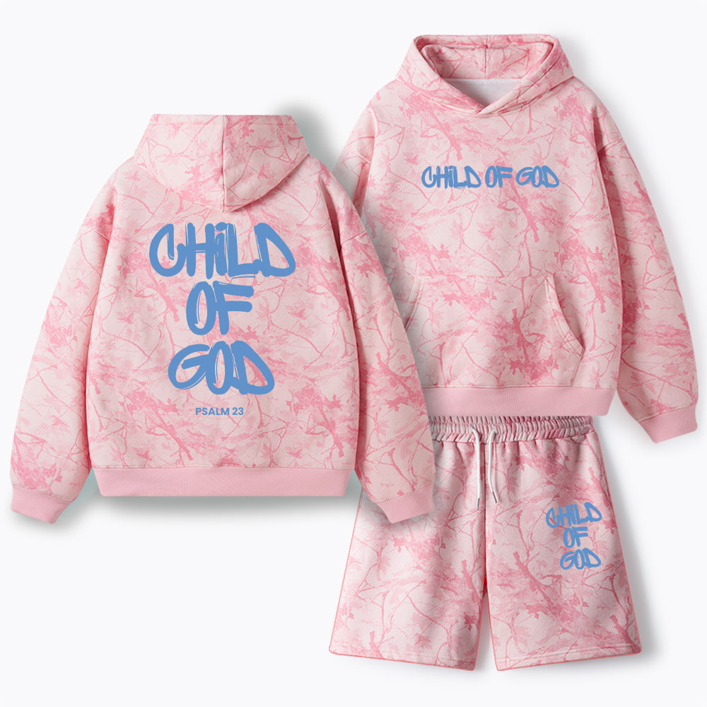 Child Of God Christian Camo Fleece Hoodie Set