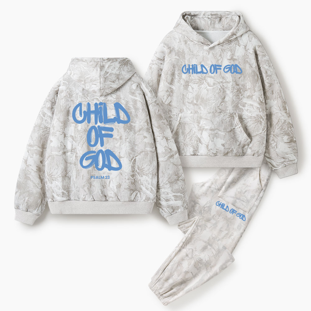 Child Of God Christian Camo Fleece Hoodie Set