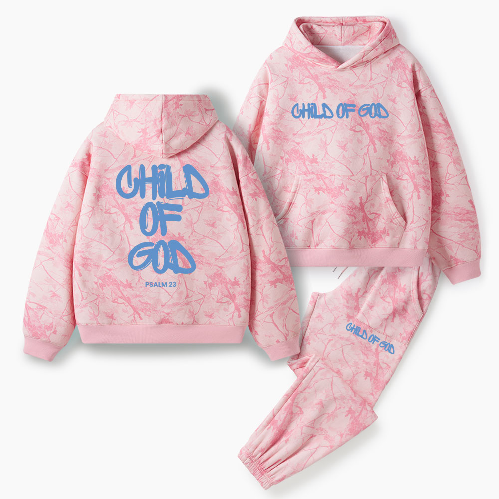Child Of God Christian Camo Fleece Hoodie Set