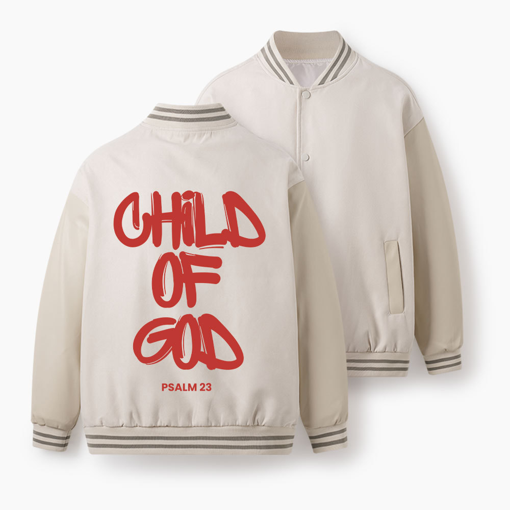 Child Of God Christian Color Block Baseball Jacket