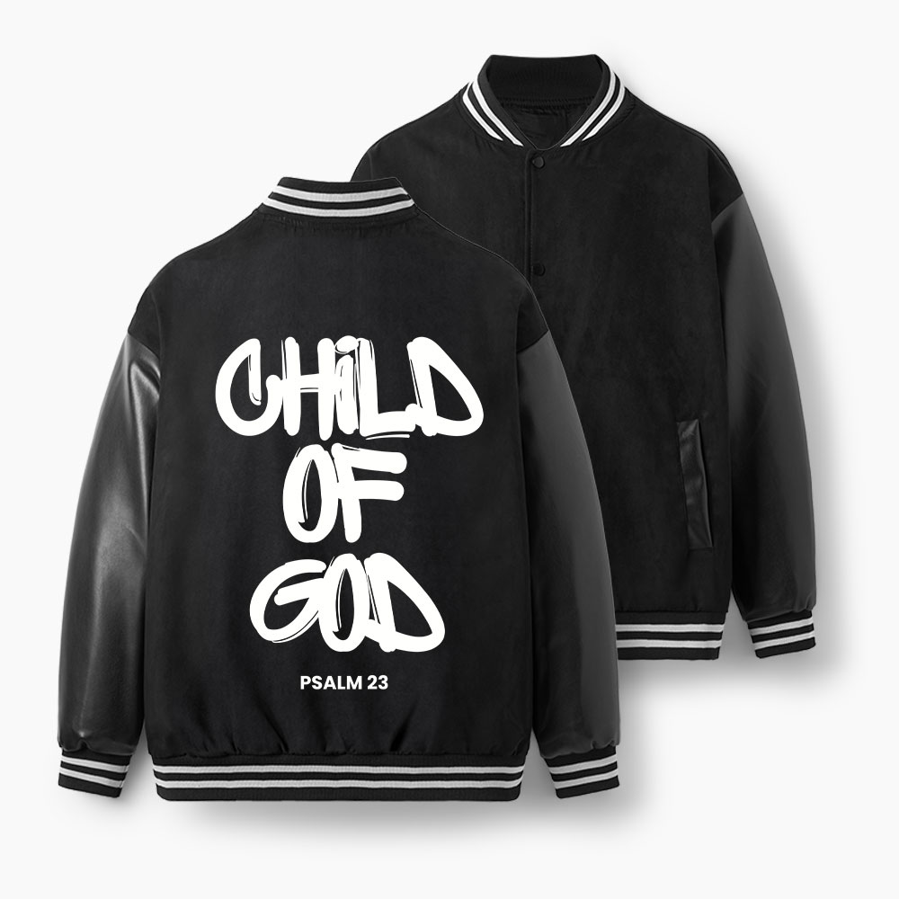 Child Of God Christian Color Block Baseball Jacket