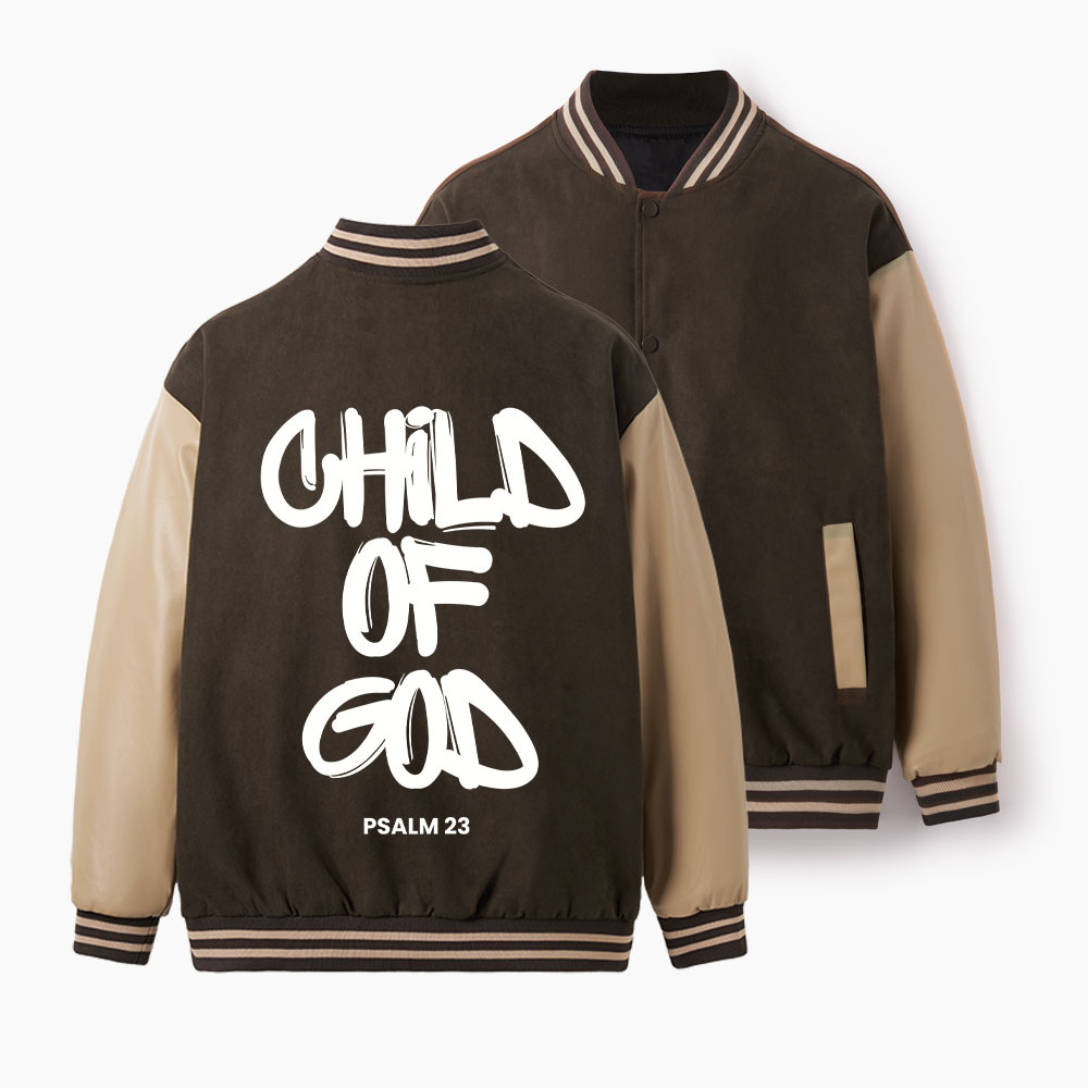 Child Of God Christian Color Block Baseball Jacket