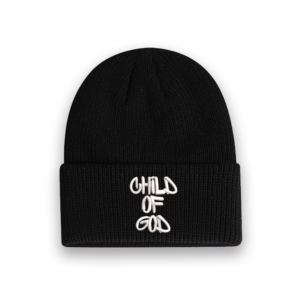 Child Of God Christian Embroidered Knit Beanie