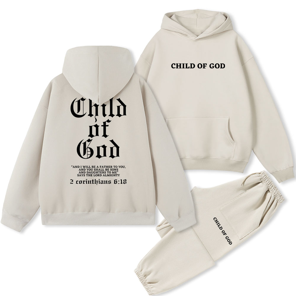 Child Of God Christian Fleece Hoodie Set