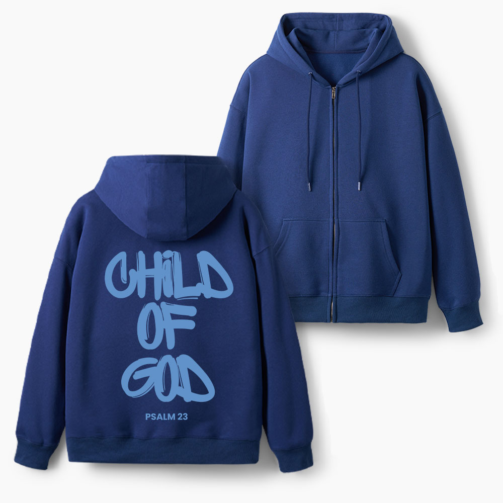 Child Of God Christian Fleece-Lined Full-Zip Hoodie