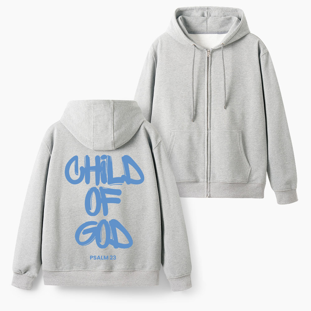 Child Of God Christian Fleece-Lined Full-Zip Hoodie