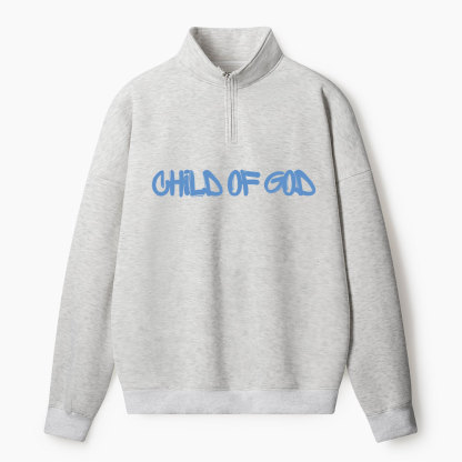 Child Of God Christian Half Zip Fleece Sweatshirt 