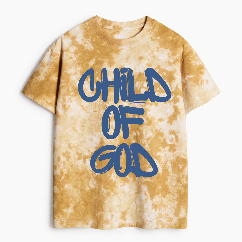 Child Of God Christian Heavy Cotton Tie Dye T-Shirt