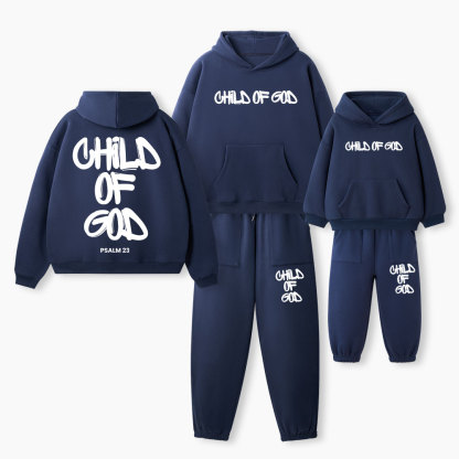 Child Of God Christian Premium Matching Fleece Hoodie Set