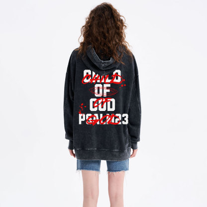 Child Of God Christian Washed Hoodie 