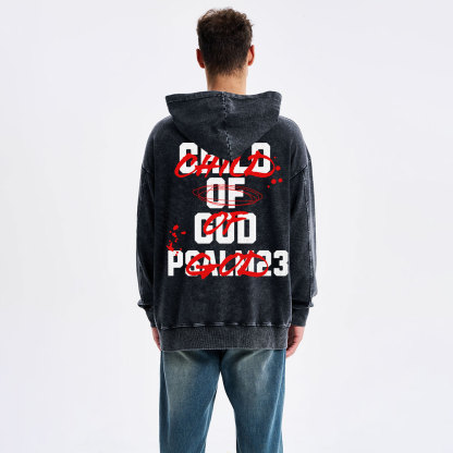 Child Of God Christian Washed Hoodie 