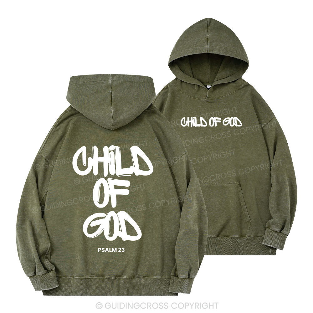 Child Of God Christian Washed Hoodie
