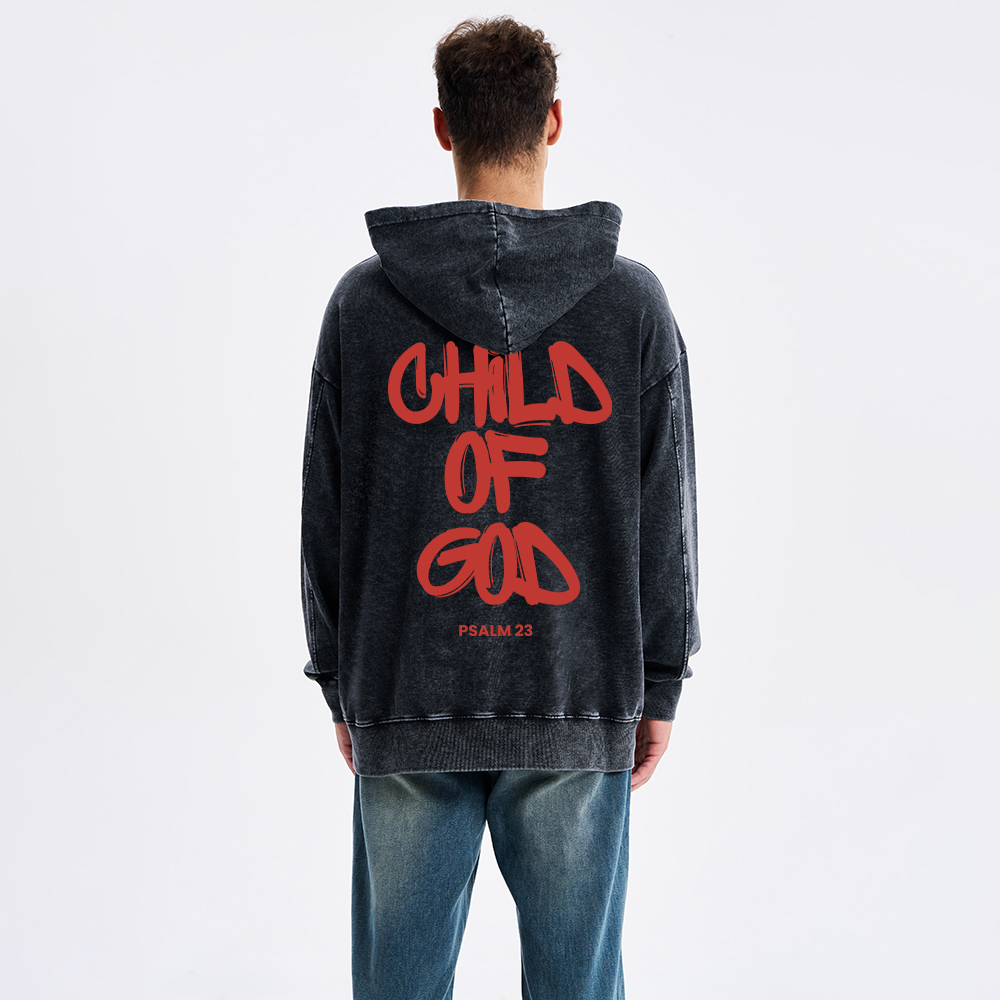 Child Of God Christian Washed Hoodie