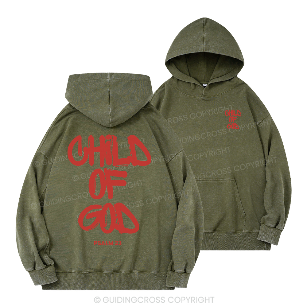 Child Of God Christian Washed Hoodie