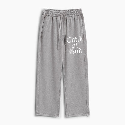 Child Of God Christian Washed Sweatpants