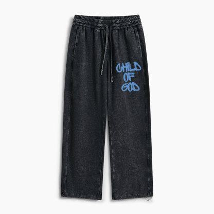 Child Of God Christian Washed Sweatpants 