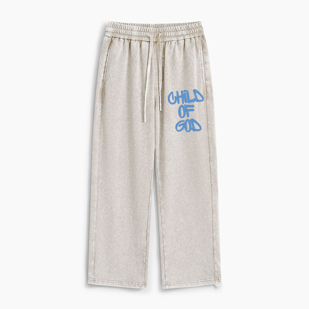 Child Of God Christian Washed Sweatpants 